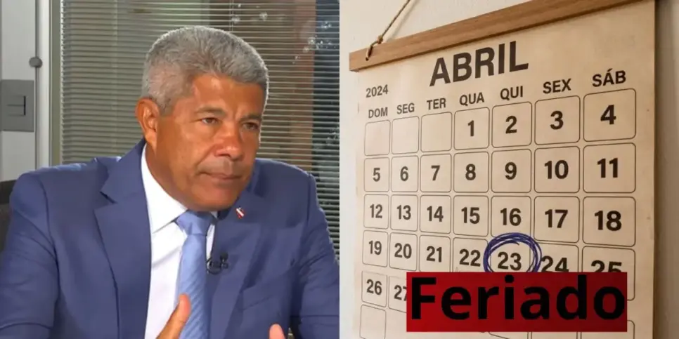 Jerônimo Rodrigues ciente de um feriado em cidade na Bahia (Reprodução: Jornal da Record)