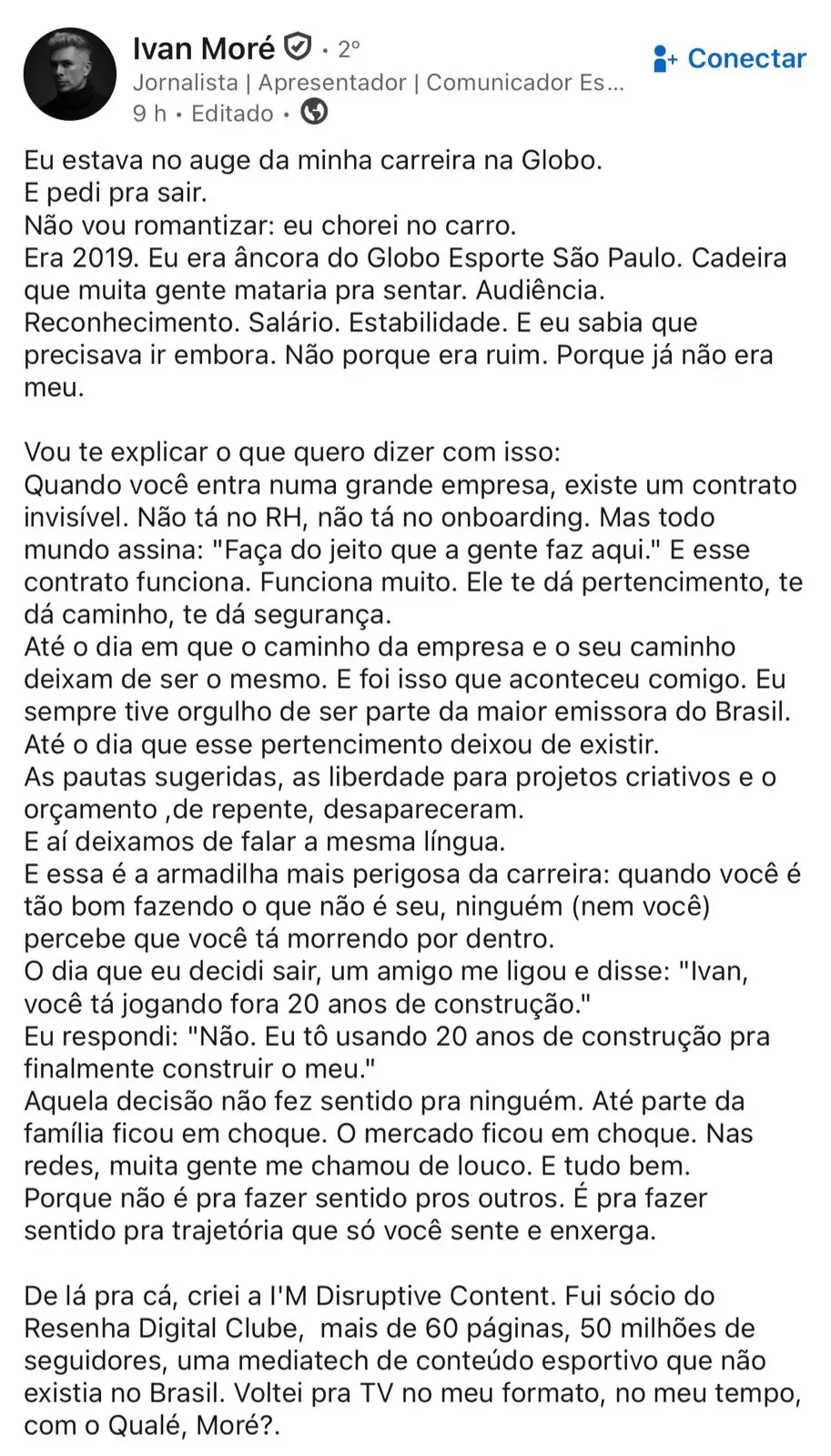 Jornalista expôs bastidores da Globo (Foto: Reprodução / X)