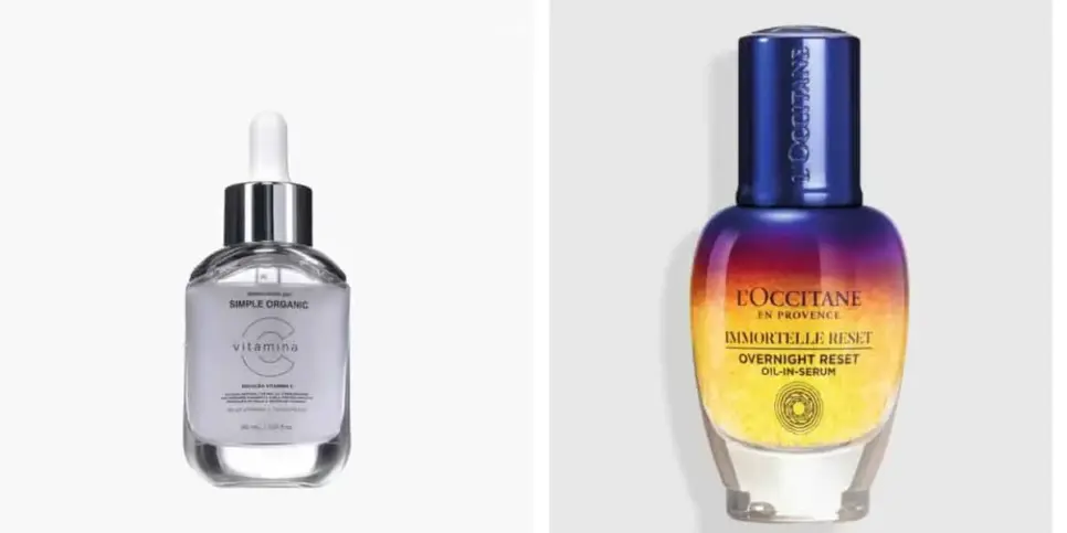 Solução Vitamina C Facial e Sérum Immortelle Overnight Reset (Reprodução: Divulgação) Solução Vitamina C Facial e Sérum Immortelle Overnight Reset (Reprodução: Divulgação)