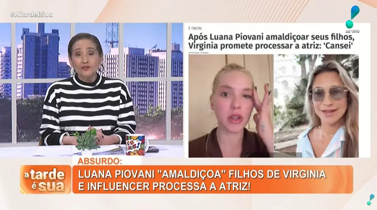 Sonia Abrão comenta polêmica de Virginia e Luana (Foto: Reprodução / RedeTV!) Sonia Abrão comenta polêmica de Virginia e Luana (Foto: Reprodução / RedeTV!)