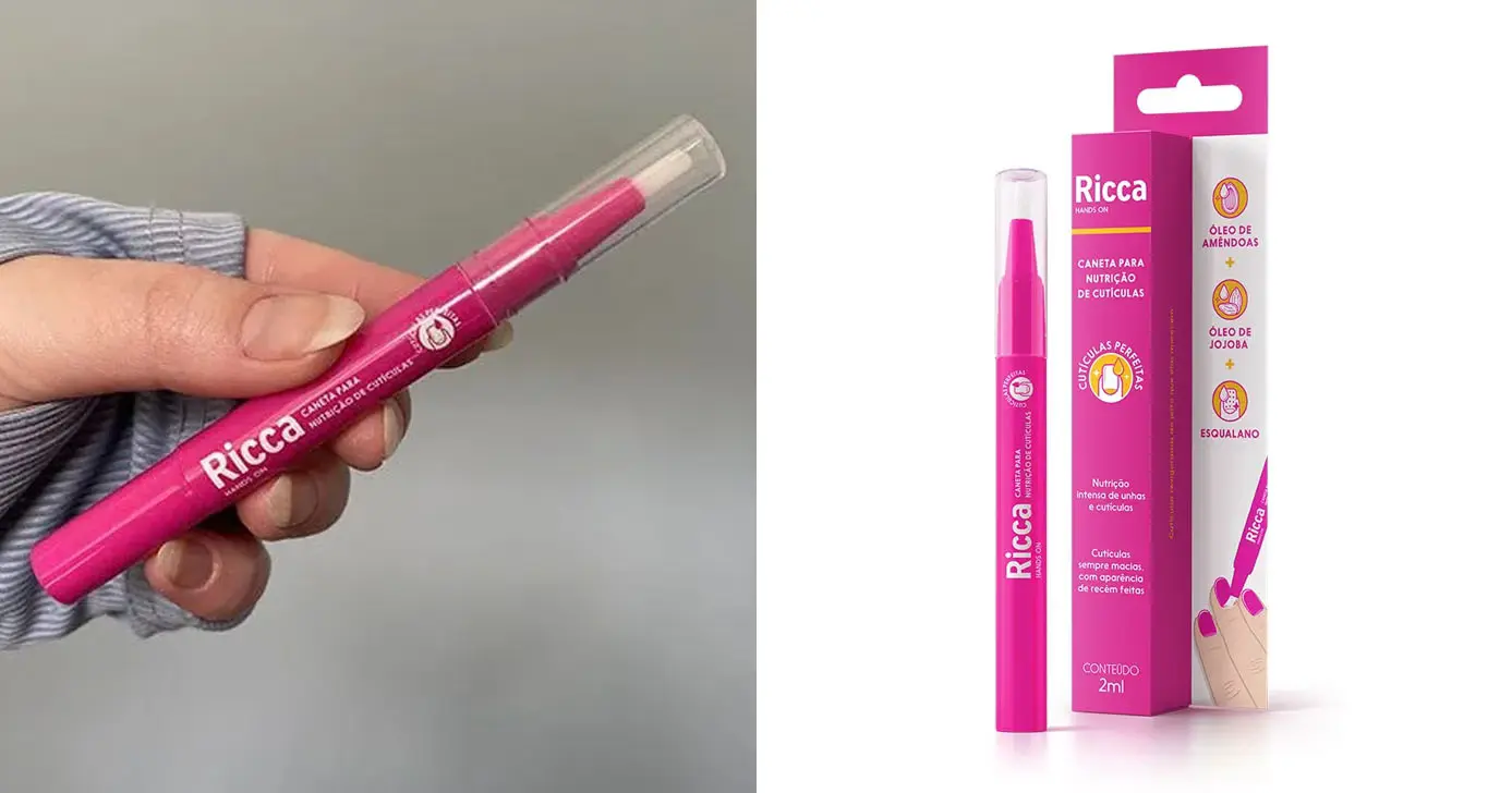 Caneta Para Nutrição De Cutículas Ricca - Para unhas (Foto: Reprodução)