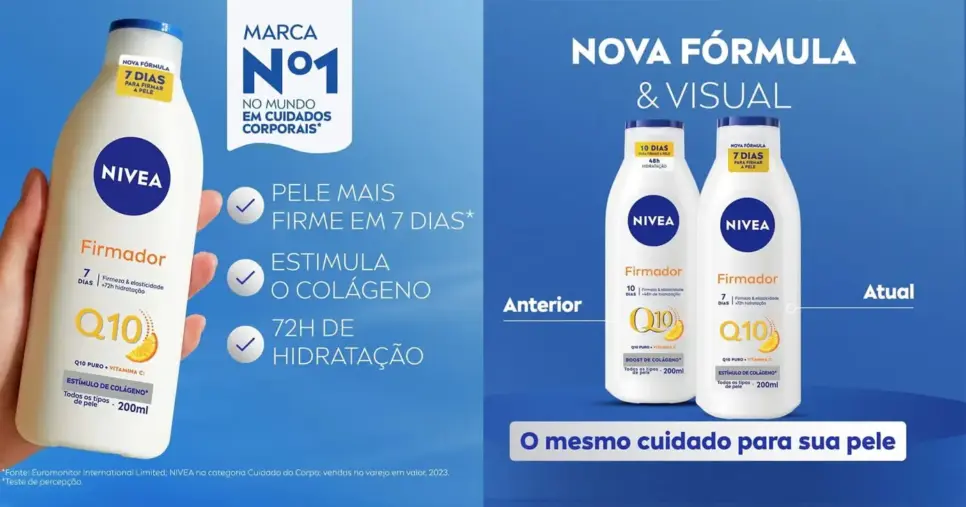 NIVEA Loção Hidratante Q10+Vit C Firmador 200ml (Foto: Reprodução) NIVEA Loção Hidratante Q10+Vit C Firmador 200ml (Foto: Reprodução)