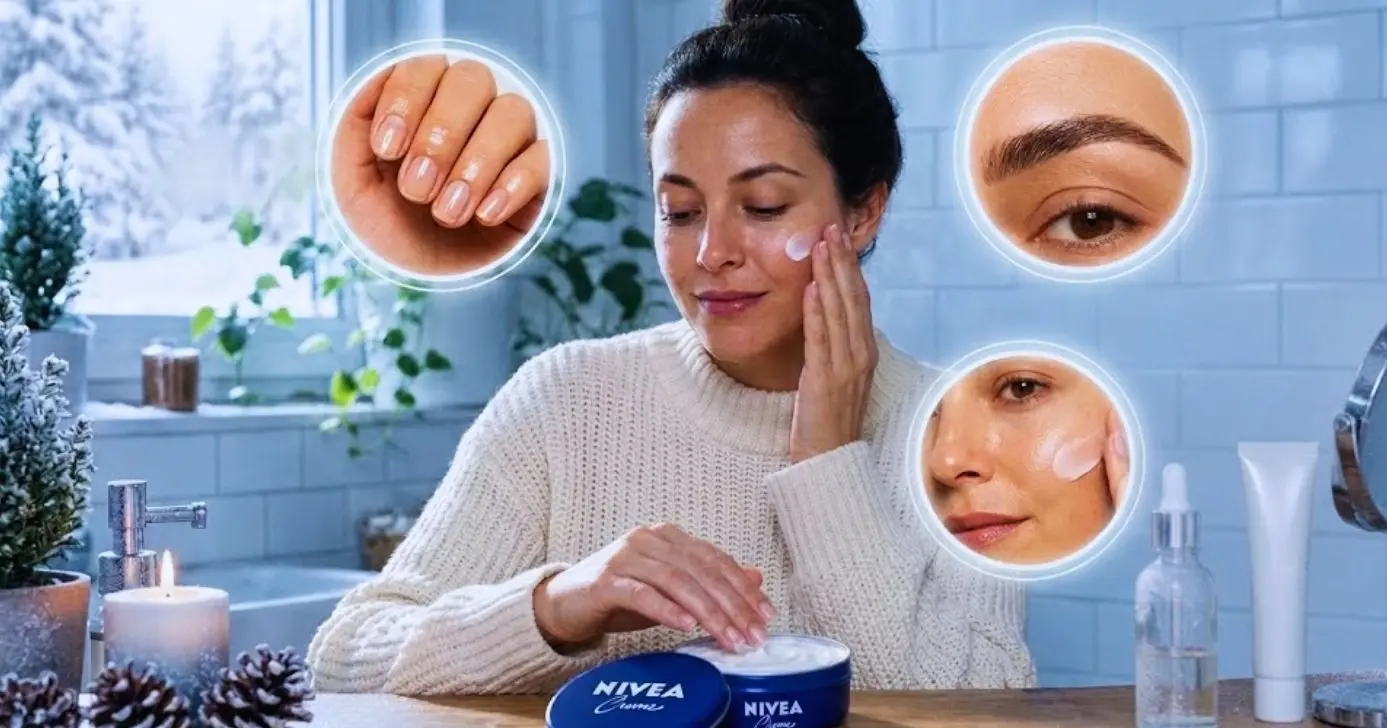 Creme Nivea traz multibenefícios (Foto Reprodução/Montagem/Lennita/TV Foco/Canva/Freepik)