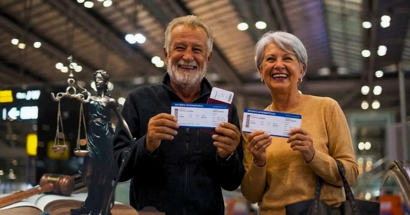 Idosos possuem direitos pouco divulgados em aeroportos brasileiros (Foto Reprodução/Montagem/Lennita/TV Foco/Canva/GMN)