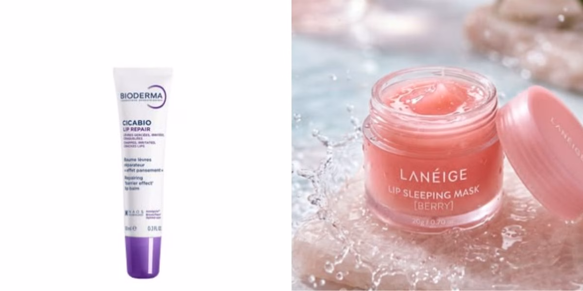 Cicabio Lip Repair e Lip Sleeping Mask (Reprodução: Montagem TV Foco)