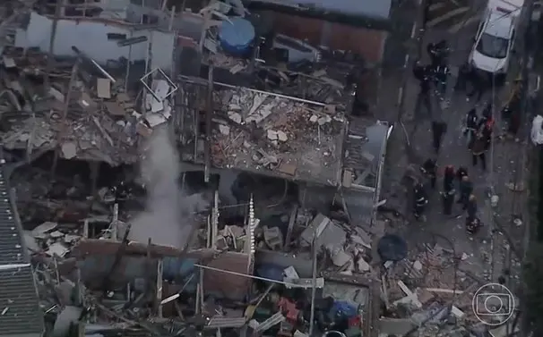 Explosão de gás (Foto: Reprodução / Globo) Explosão de gás (Foto: Reprodução / Globo)