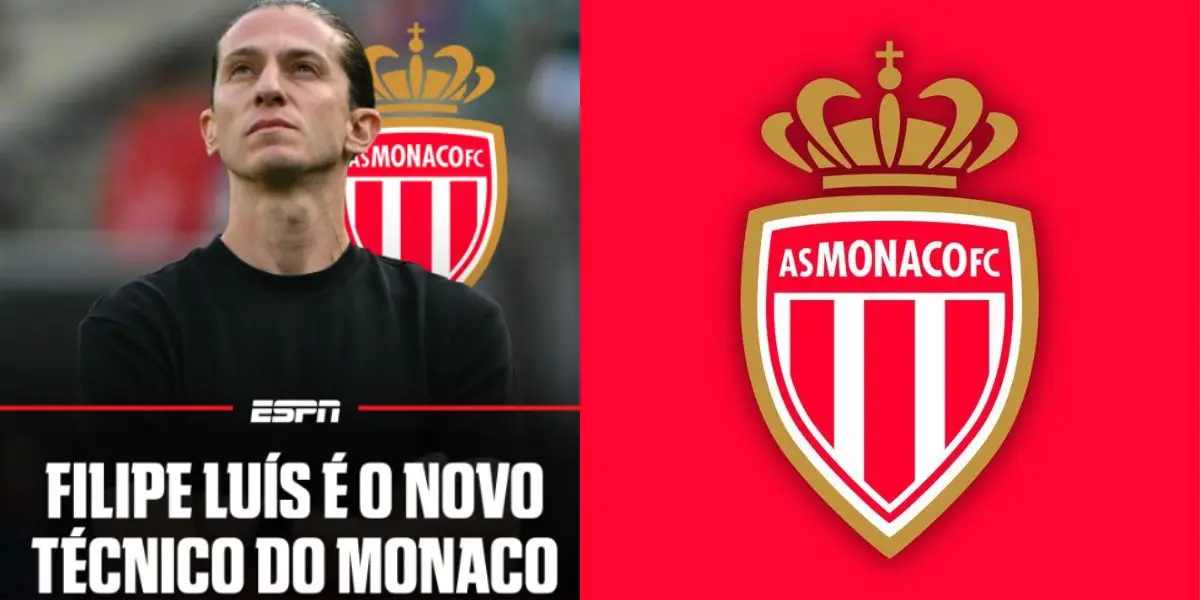 Filipe Luís é o novo treinador do Mônaco (Reprodução: ESPN) Filipe Luís é o novo treinador do Mônaco (Reprodução: ESPN)