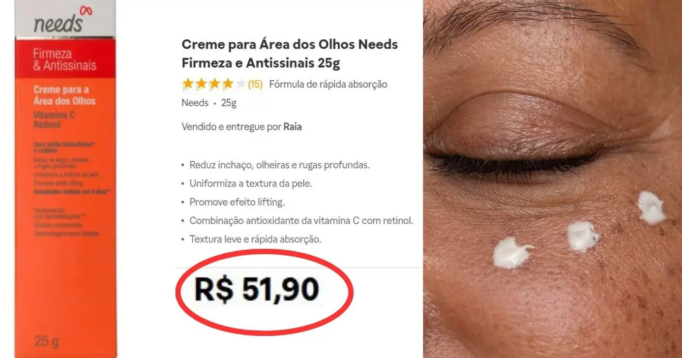 Needs Firmeza e Antissinais olhos/ Média de valores (Foto Reprodução/Montagem/Lennita/TV Foco/Canva/Veja) Needs Firmeza e Antissinais olhos/ Média de valores (Foto Reprodução/Montagem/Lennita/TV Foco/Canva/Veja)