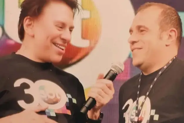 Silvio Santos e Fernando Pelégio (Foto: Reprodução / SBT) 