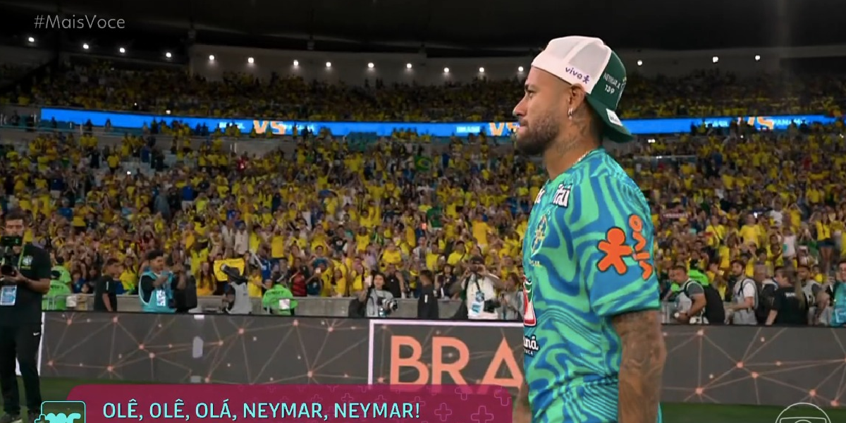Neymar na seleção brasileira (Foto: Reprodução/ Globo/ Mais Você)