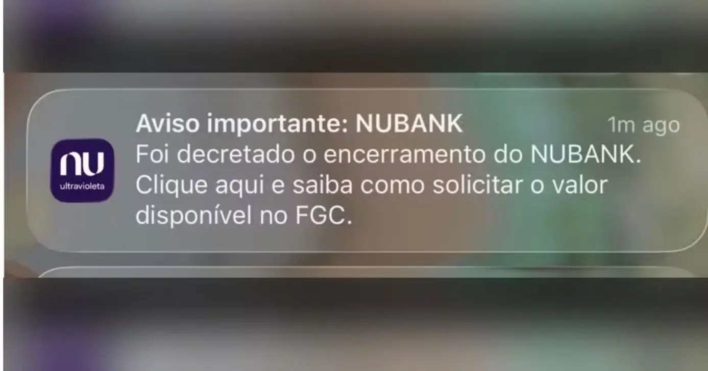 Comunicado do Nubank enviado por engano (Foto: Reprodução / Redes sociais) 