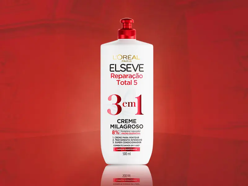 Elseve Reparação Total 5 Creme Milagroso 3 em 1 (Foto Reprodução)