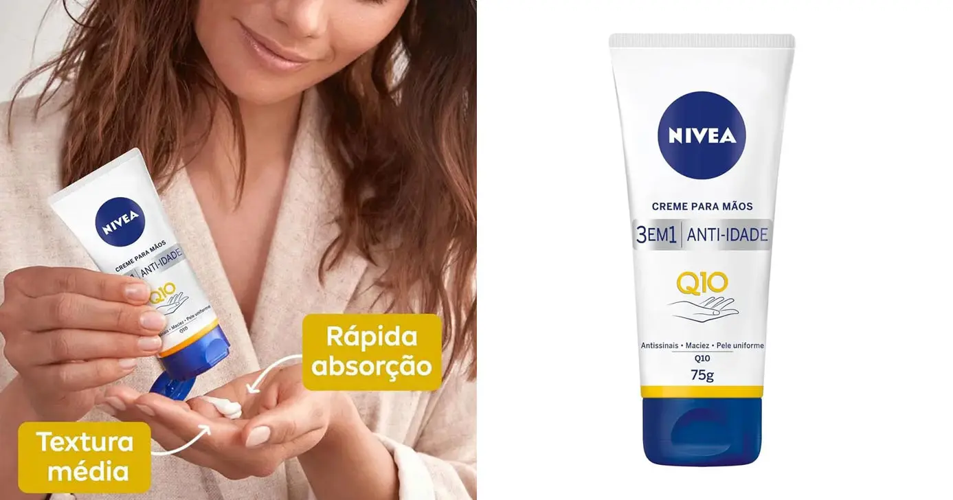 NIVEA Creme para as Mãos Q10 Reparação (Foto: Reprodução) NIVEA Creme para as Mãos Q10 Reparação (Foto: Reprodução)