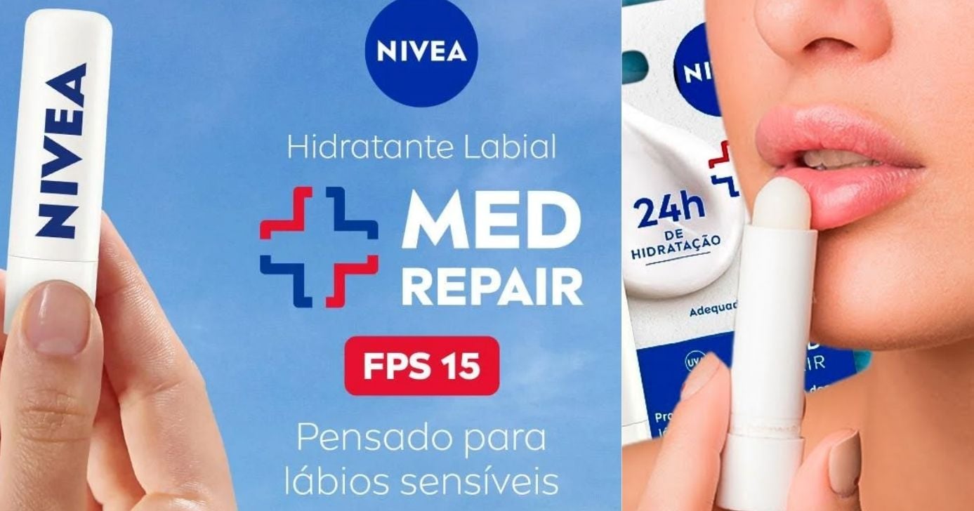 Nivea Med Repair (Foto Reprodução/Montagem/Lennita/TV Foco/Google Shopping/Drogasil)