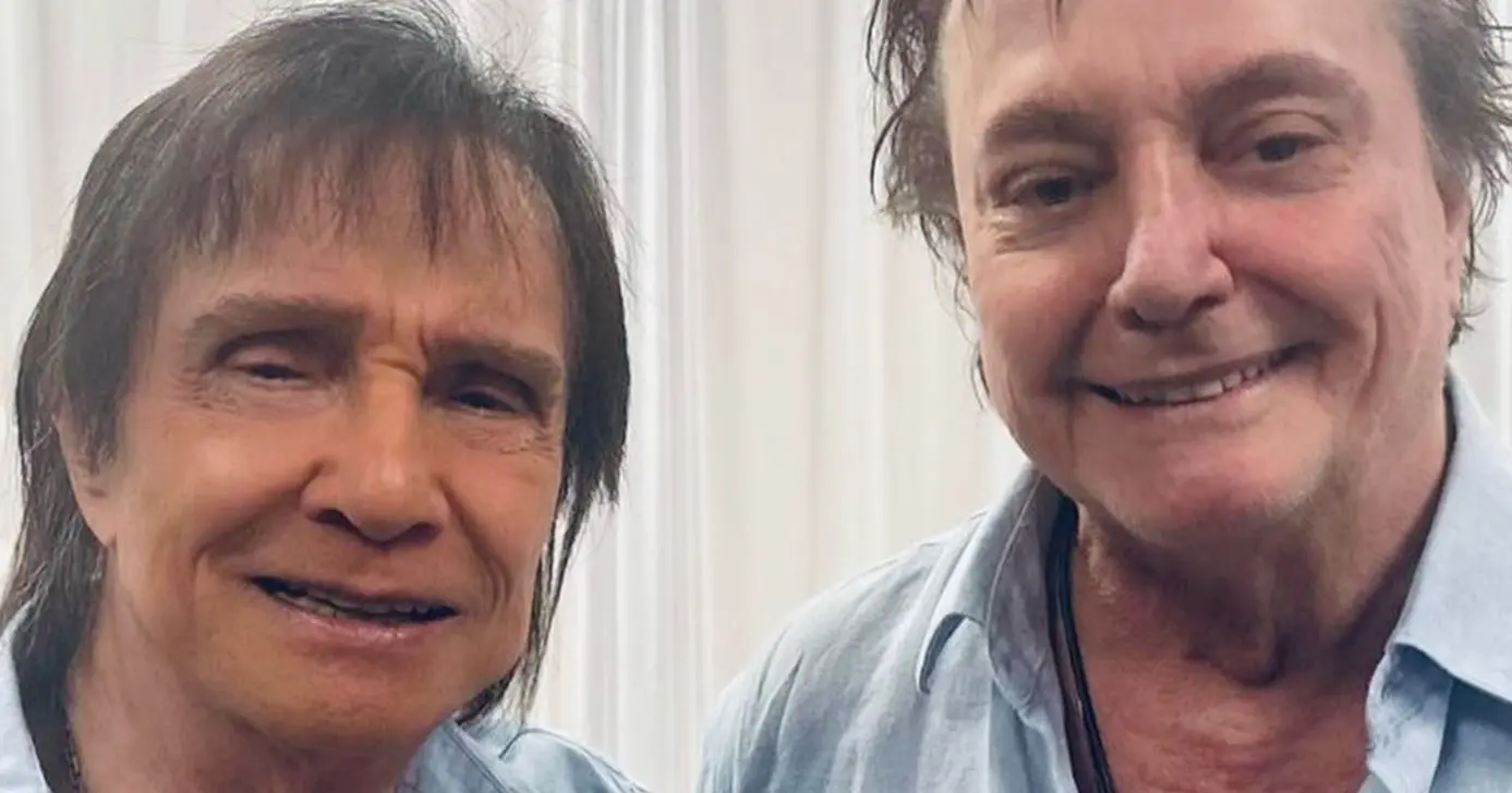 Roberto Carlos e Fábio Jr . (Foto: Reprodução)