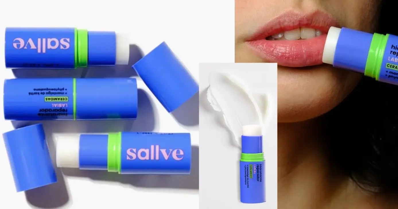 Protetor labial da Sallve (Foto Reprodução/Montagem/Lennita/TV Foco/Google Shopping/Sallve)