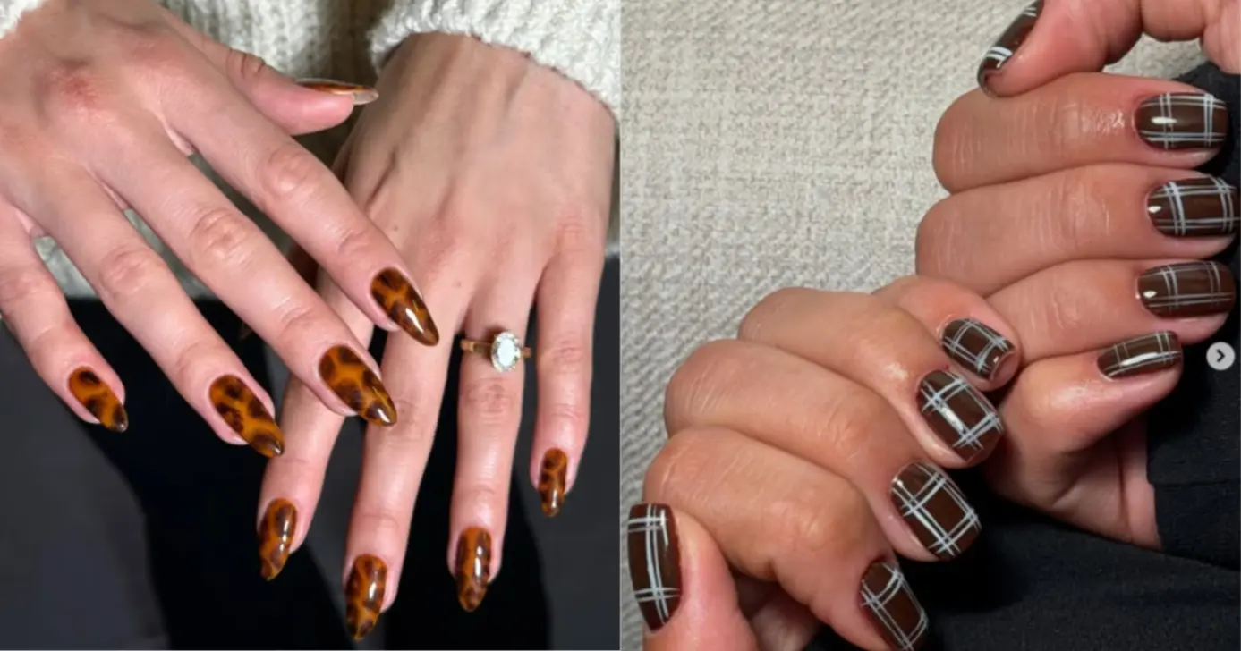 Unhas - Animal print e Xadrez colorido (Foto: Reprodução/Internet) Unhas - Animal print e Xadrez colorido (Foto: Reprodução/Internet)
