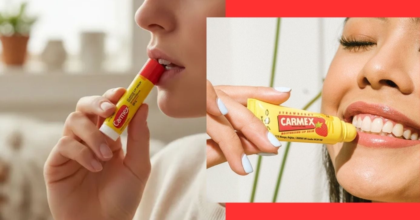 Linha Carmex de proteção labial (Foto Reprodução/Montagem/Lennita/TV Foco/Canva/Sweet Care/Ml)