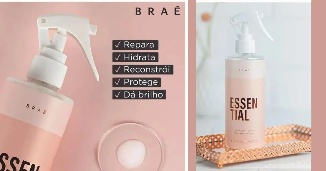 Leave-in Essential Braé (Foto Reprodução/Montagem/Lennita/TV Foco/Canva/Época Cosméticos) Leave-in Essential Braé (Foto Reprodução/Montagem/Lennita/TV Foco/Canva/Época Cosméticos)