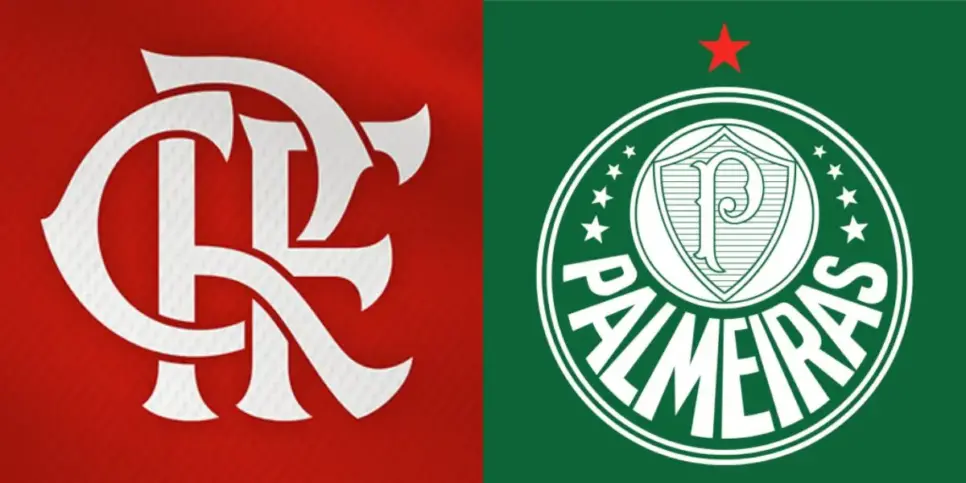 Flamengo dando chapéu no Palmeiras por volante (Reprodução: Montagem TV Foco) Flamengo dando chapéu no Palmeiras por volante (Reprodução: Montagem TV Foco)