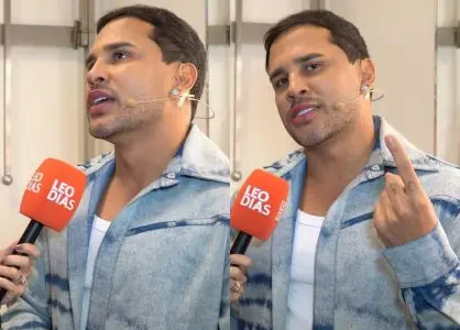 Lucas Guimarães dá entrevista a Leo Dias (Foto: Reprodução / Instagram) 