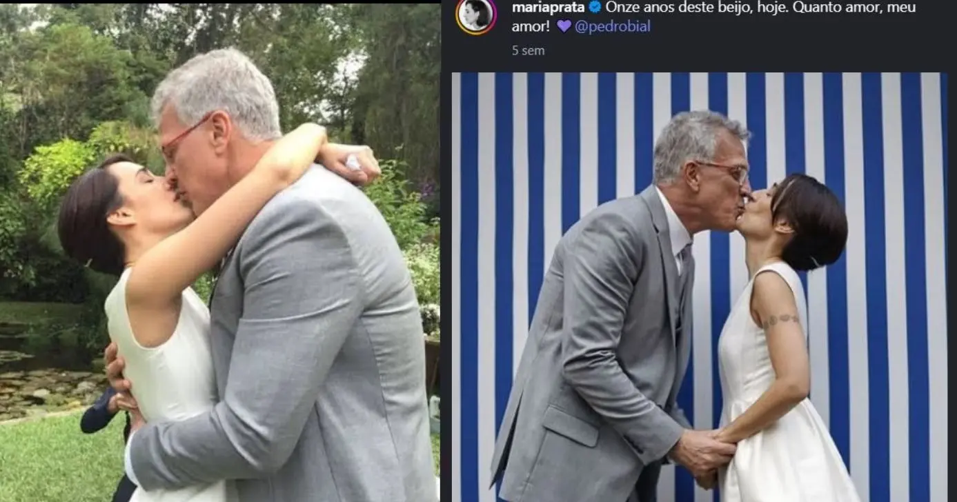 Maria Prata relembrou em uma postagem o dia do seu casamento, há 11 anos atrás (Foto Reprodução/Instagram/@MariaPrata) Maria Prata relembrou em uma postagem o dia do seu casamento, há 11 anos atrás (Foto Reprodução/Instagram/@MariaPrata)