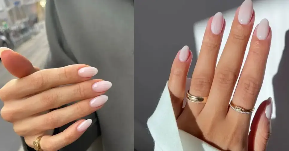 A técnica Milk Nails traz mais praticidade, promove elegância e ainda deixa a esmaltação perfeita por dias (Foto Reprodução/Montagem/TV Foco/Canva/Pinterest/Lennita)