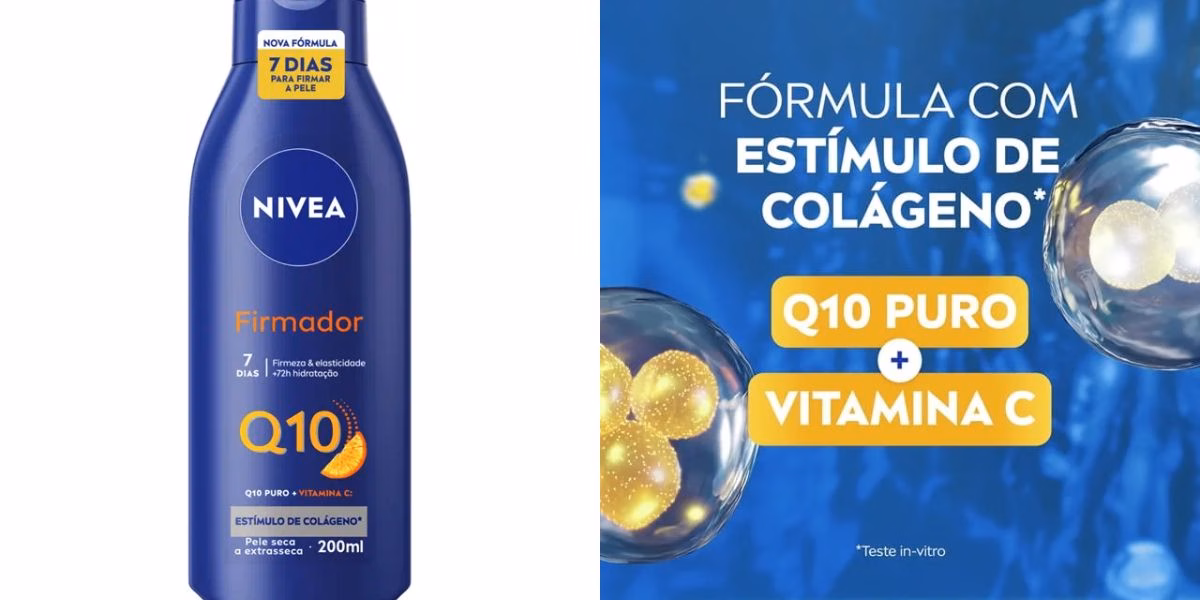 Creme da Nívea para ajudar na flacidez do pescoço (Reprodução: Montagem TV Foco)