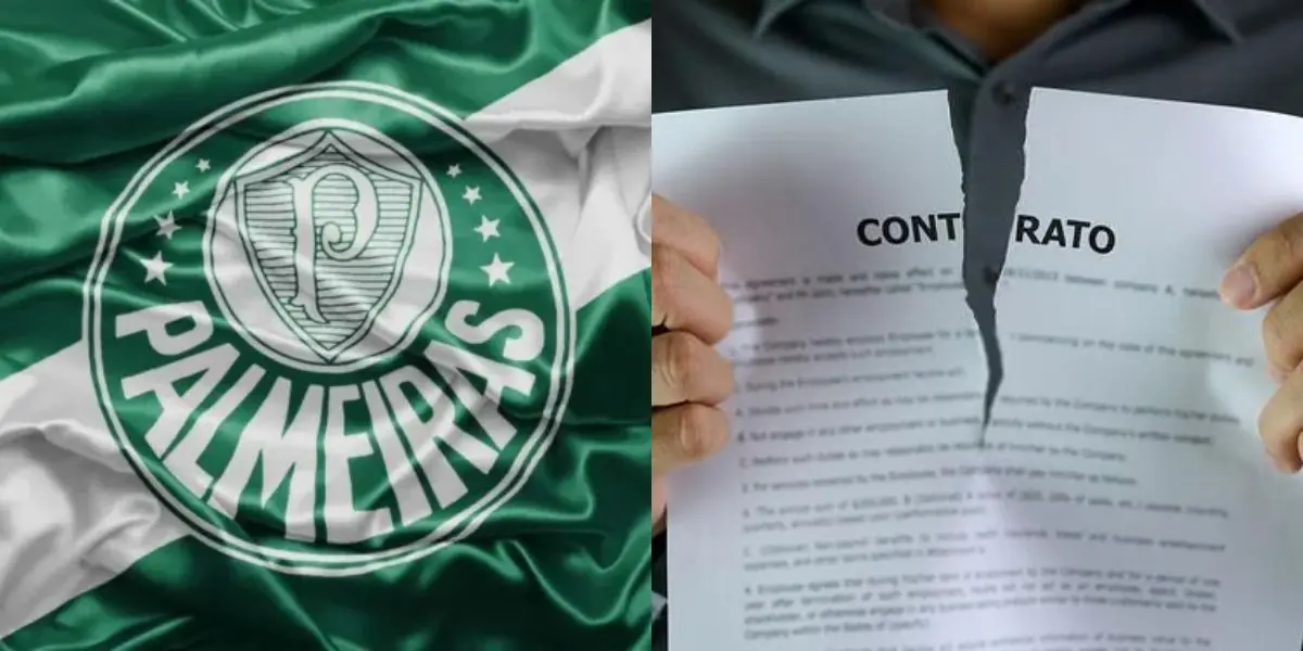 Contrato rasgado - Palmeiras (Reprodução: Montagem TV Foco)