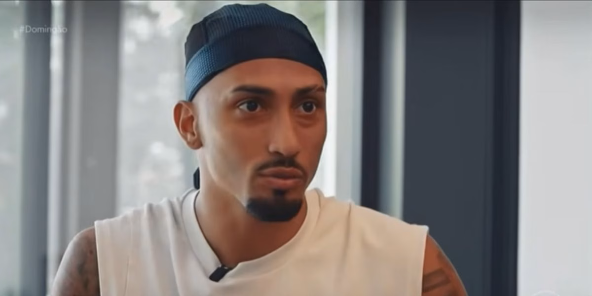 Raphinha se lesionou no jogo contra o Haiti (Reprodução: Domingão com Huck / Globo)