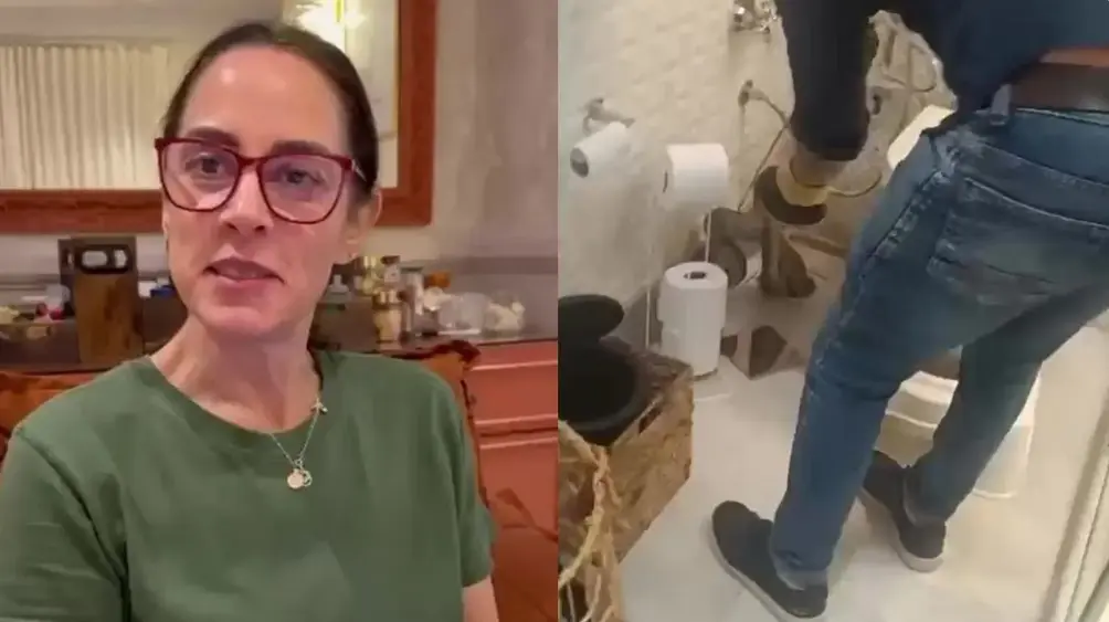 Silvia mostra o momento em que a jiboia é retirada do local e levada de volta ao seu recinto (Fotos: Reprodução / Instagram) Silvia mostra o momento em que a jiboia é retirada do local e levada de volta ao seu recinto (Fotos: Reprodução / Instagram)
