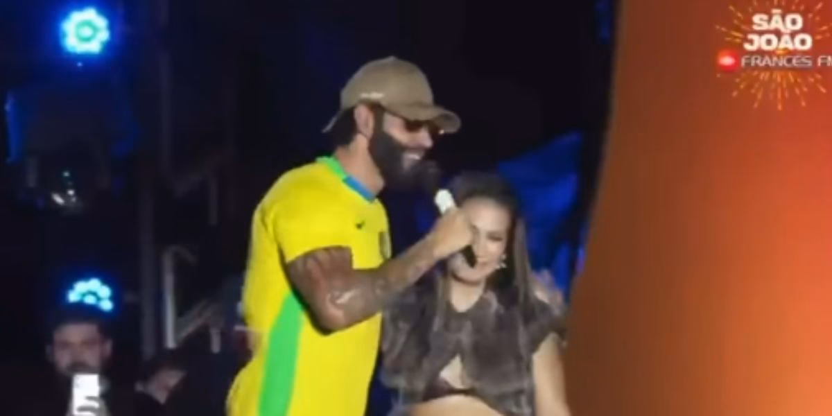 Gusttavo Lima e Simone Mendes no São João de Maceió (Reprodução: Instagram) Gusttavo Lima e Simone Mendes no São João de Maceió (Reprodução: Instagram)