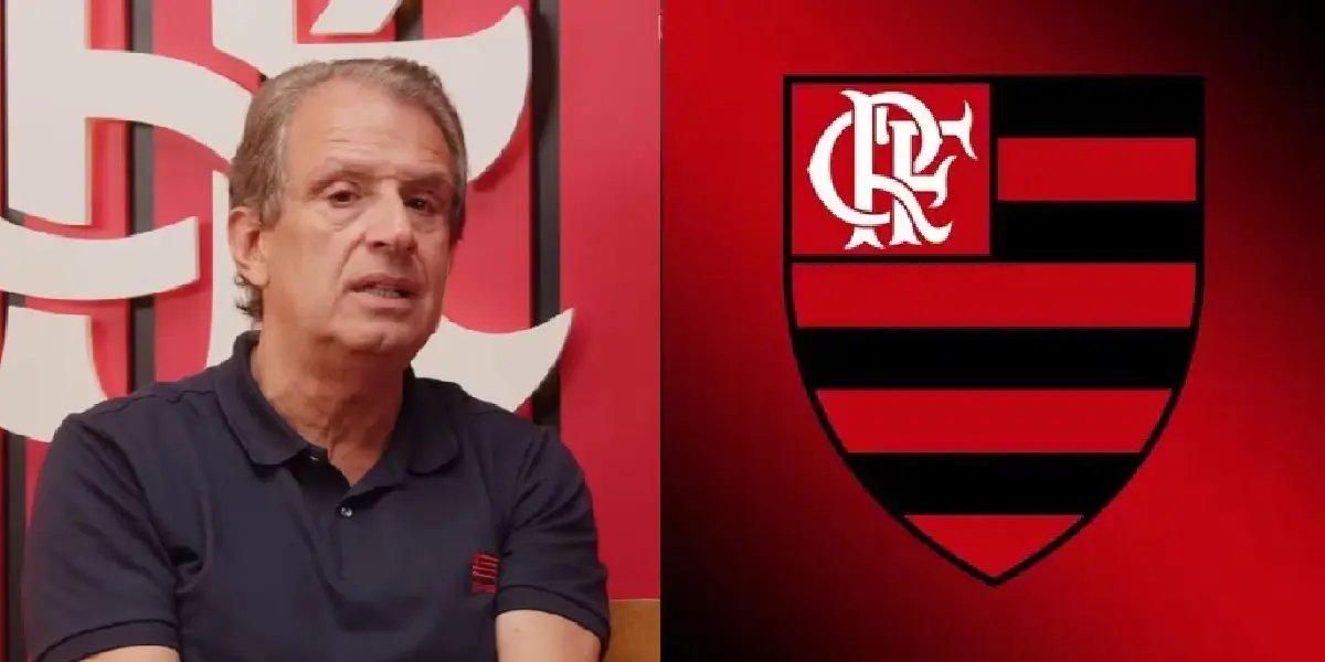 Bap e o escudo do Flamengo (Foto: Reprodução/ YouTube/ Flamengo TV)