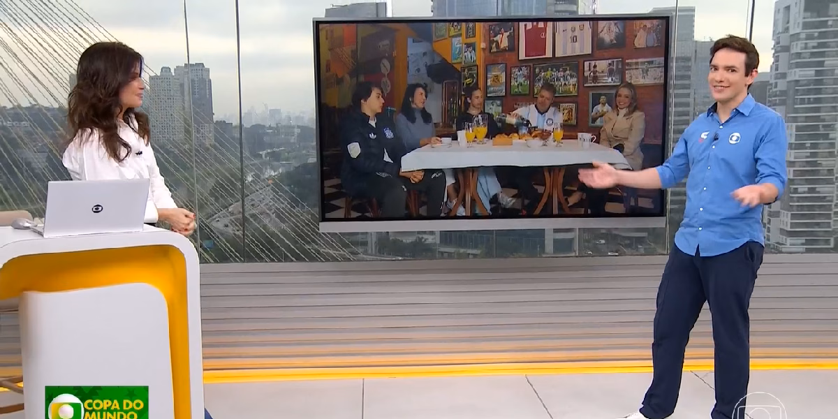 Sabina ao lado de Jodar no BDSP de hoje (Foto: Reprodução/ Globoplay)