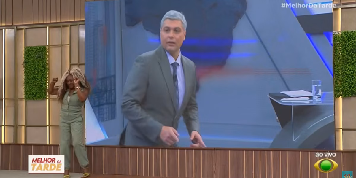 Joel Datena dançando (Foto: Reprodução/ YouTube/ Band/ Melhor da Tarde)