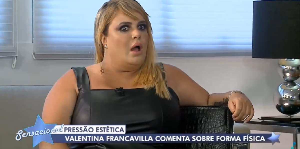 Valentina Francavilla no programa Sensacional (Foto: Reprodução/ Instagram) Valentina Francavilla no programa Sensacional (Foto: Reprodução/ Instagram)