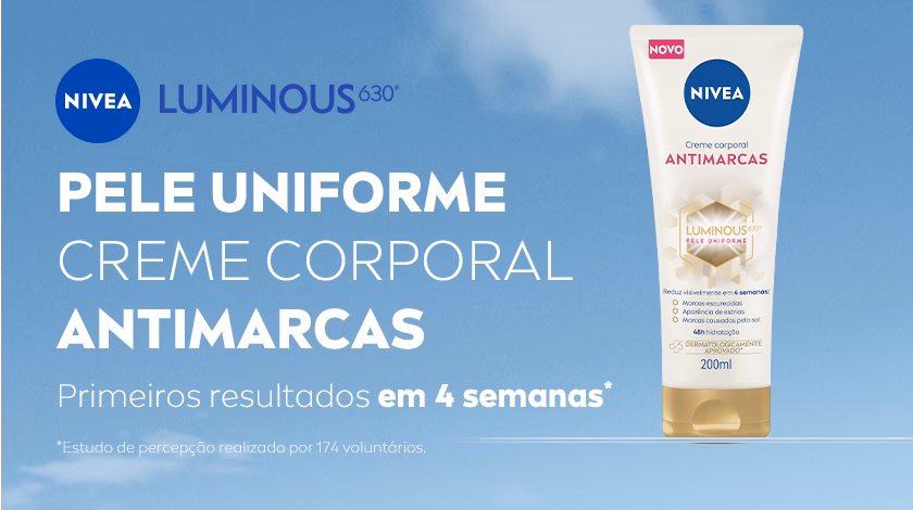 Creme Corporal NIVEA Luminous 630 (Foto Reprodução) Creme Corporal NIVEA Luminous 630 (Foto Reprodução)