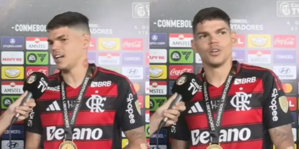 Ayrton Lucas não sairá do Flamengo em 2026 (Reprodução: Cazé TV)