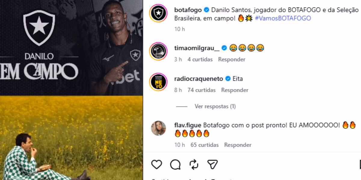 Botafogo tirou sarro do Palmeiras (Reprodução: Instagram)