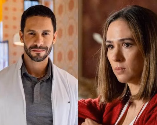 César e Brigitte em Quem Ama Cuida (Fotos: Reprodução / Globo)