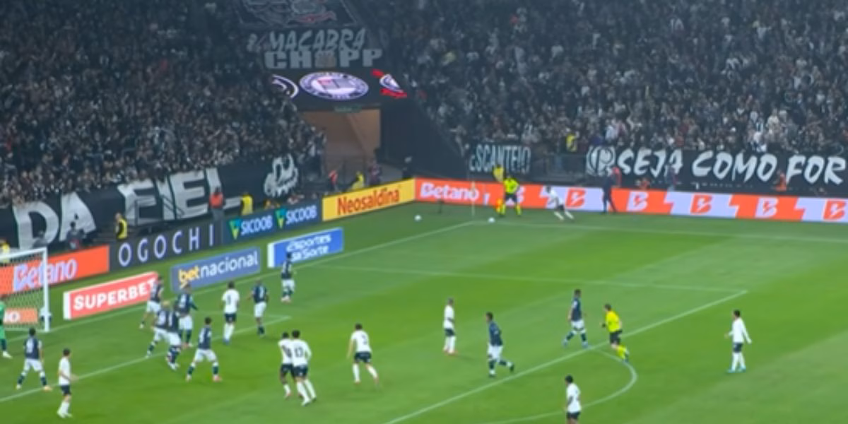 Neo Química Arena recebeu jogo ontem (Reprodução: GE TV) Neo Química Arena recebeu jogo ontem (Reprodução: GE TV)