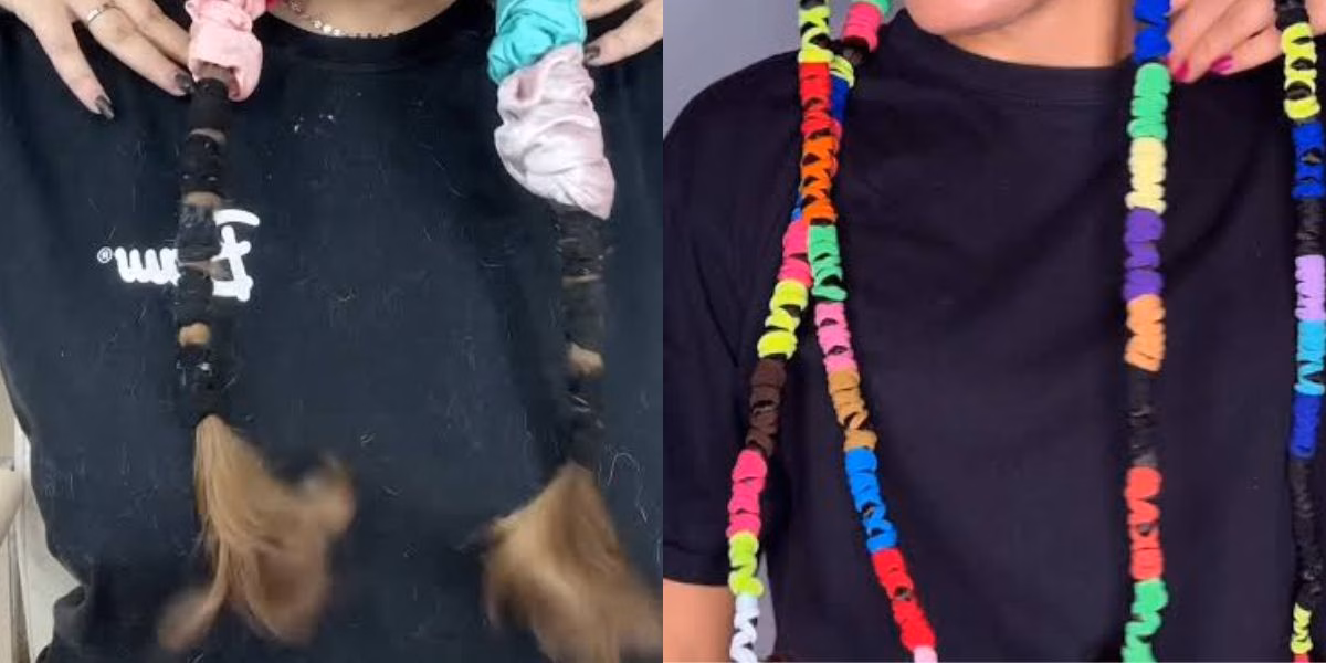 Elástico no cabelo (Reprodução: Montagem TV Foco)