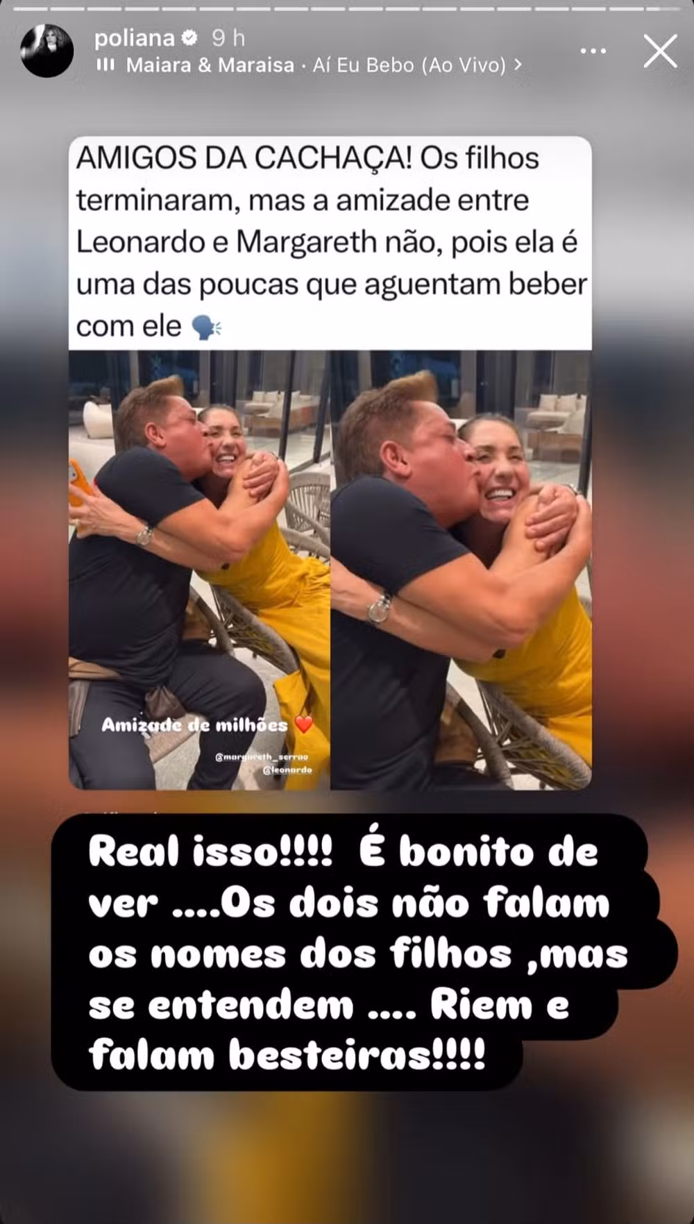 Poliana Rocha falou sobre a relação de Leonardo com Margareth Serrão (Foto: Reprodução/ Instagram)