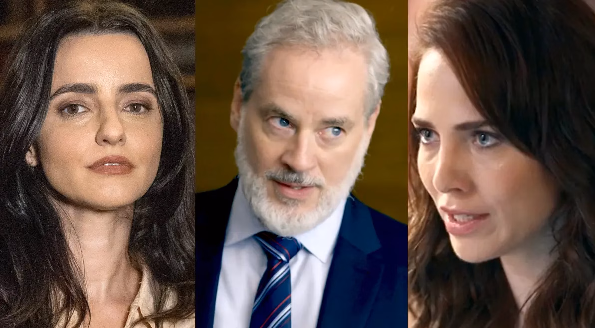 Suely, Ademir e Adriana em Quem Ama Cuida (Fotos: Reprodução / Globo)