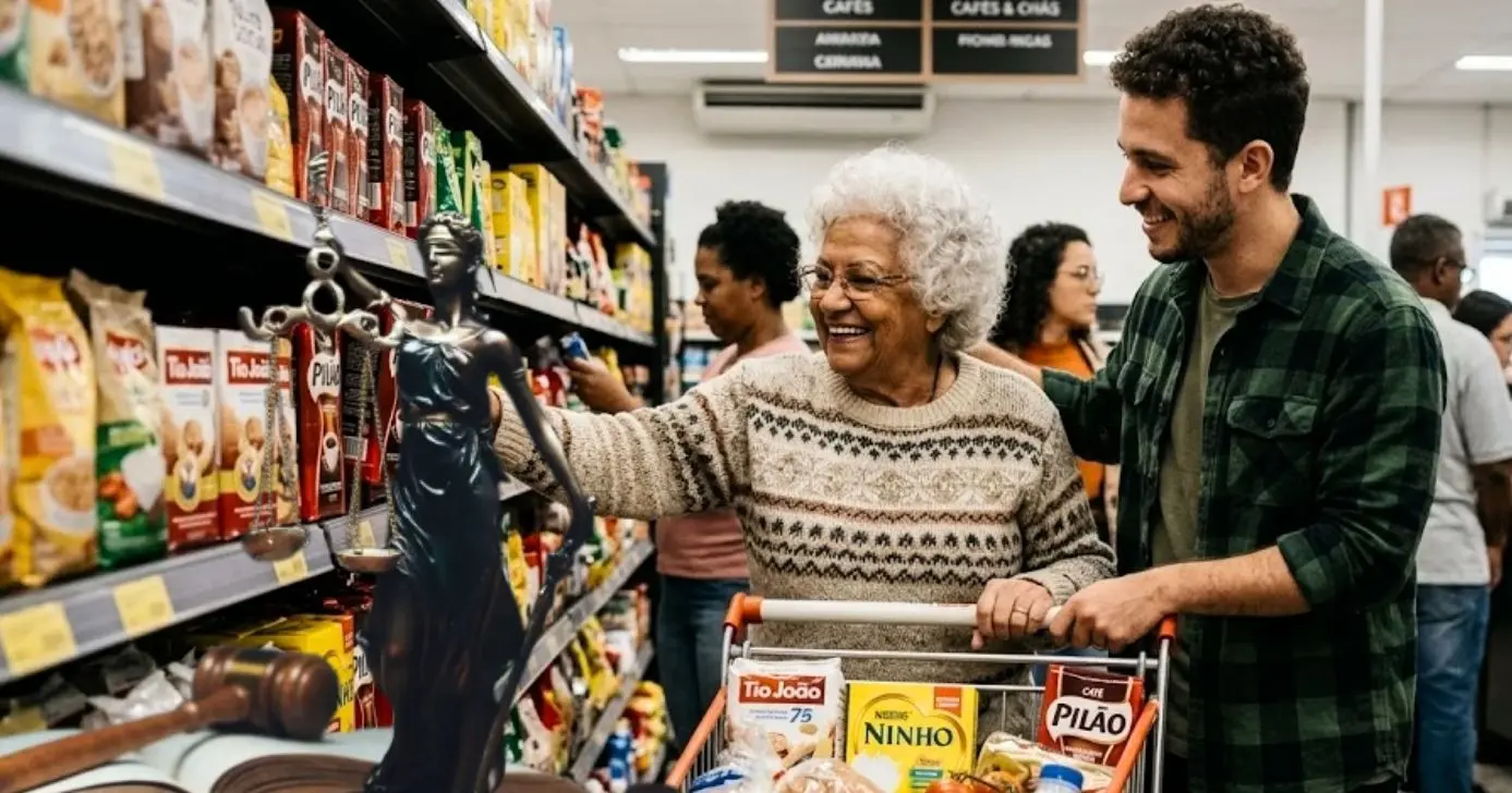 Veja os direitos que os consumidores possuem ao comprar no supermercado (Foto Reprodução/Montagem/Lennita/TV Foco/Canva/GMN)