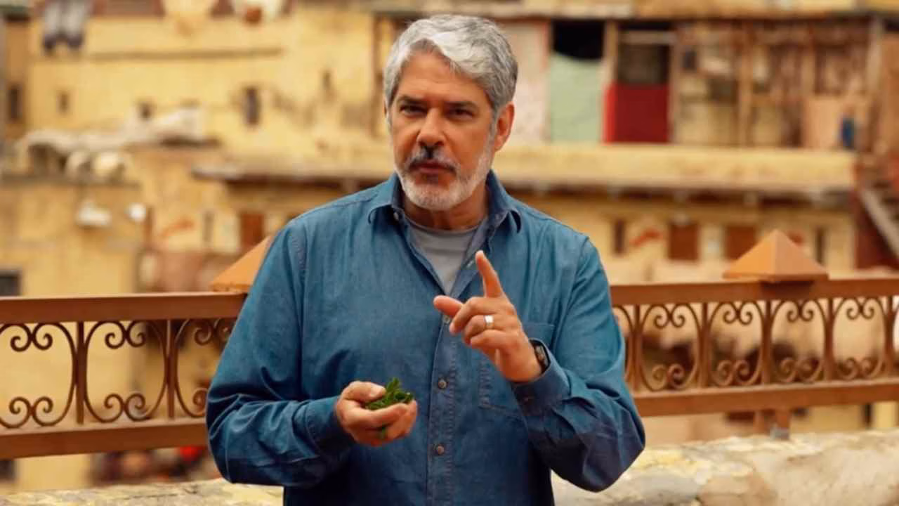 Jornalista durante viagem pelo Marrocos (Foto: Reprodução/ Globo Repórter)