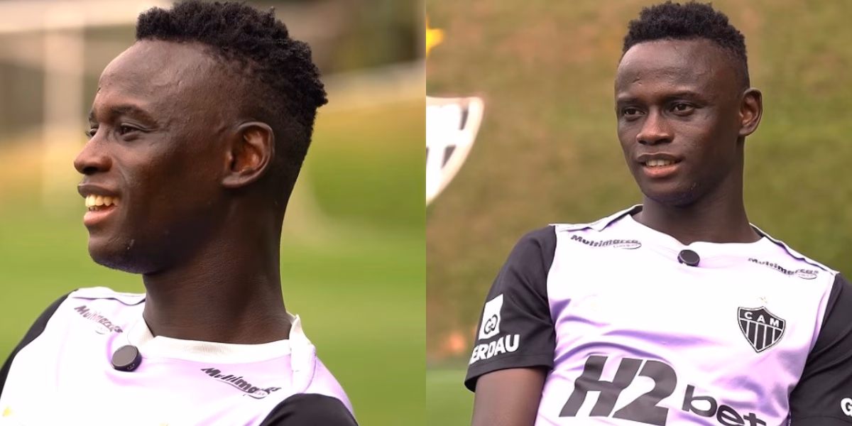 Mamady Cissé, meio-campista e joia do Atlético-MG que vem se destacando no time de Eduardo Domínguez(Foto- YouTube Atlético-MG)