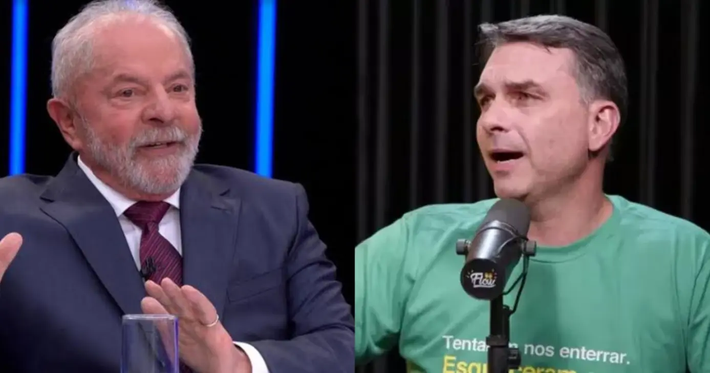 Lula e Flávio Bolsonaro (Foto: Reprodução/ Internet)