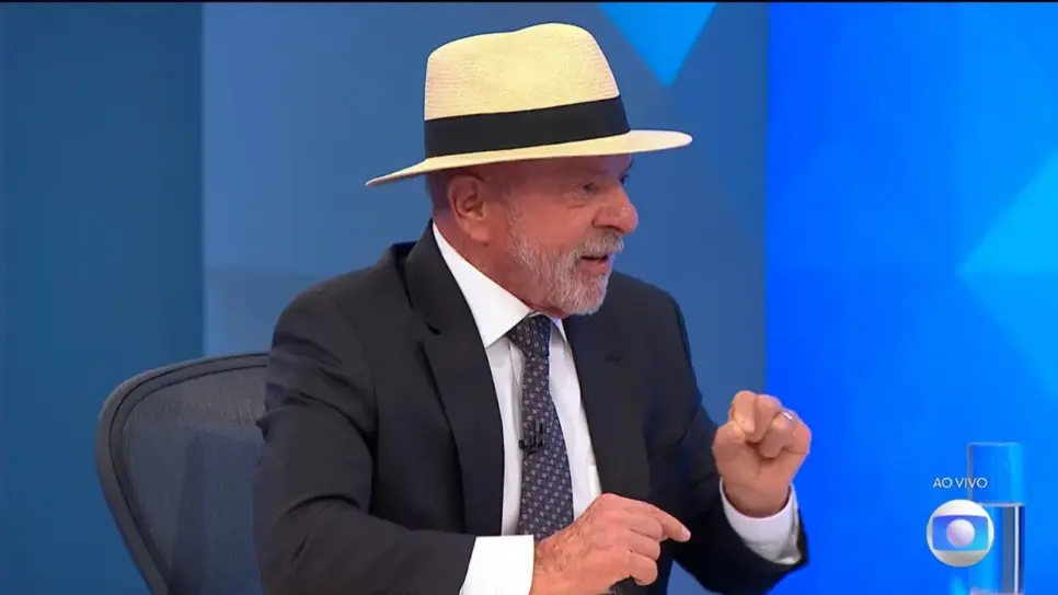 Lula e César Tralli durante entrevista na Globo (Foto: Reprodução/ Internet) Lula e César Tralli durante entrevista na Globo (Foto: Reprodução/ Internet)