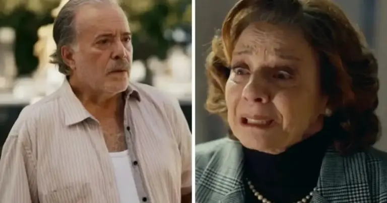 Quem Ama Cuida: Otoniel flagra Diná no túmulo de Francesca e descobre segredo Quem Ama Cuida: Otoniel flagra Diná no túmulo de Francesca e descobre segredo
